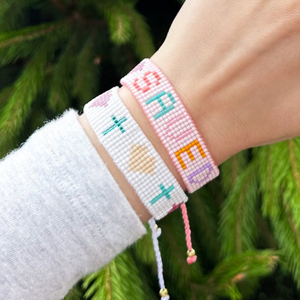 Salvation Micro Bead String Bracelet