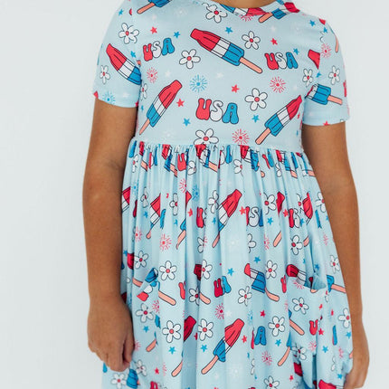 Proudly Patriotic S/S Pocket Twirl Dress