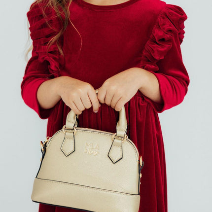 Gold Metallic Girl's Crossbody Purse