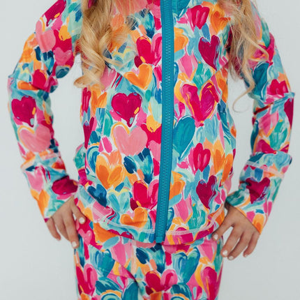 Heart Hustle Full-Zip Ruffle Active Jacket