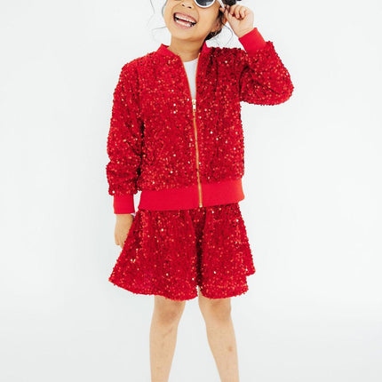 Red Velvet Sequin Jacket