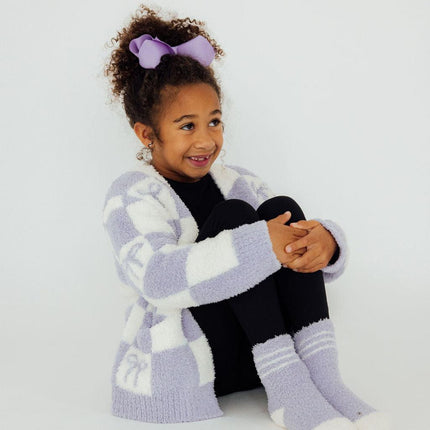 Lavender/Coconut Sporty Cozy Socks