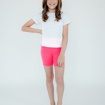 Neon Pink Twirl Shorts
