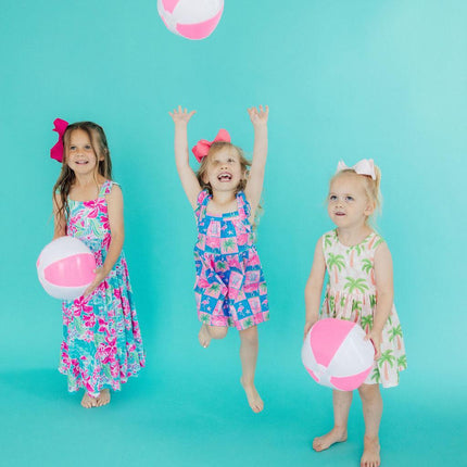 Tropical Punch Ruffle Maxi Dress
