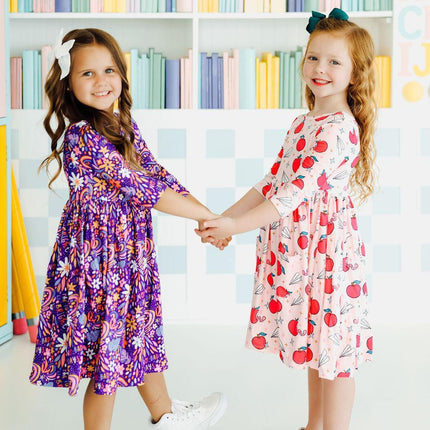 SALE Star Student 3/4 Sleeve Pocket Twirl Dress