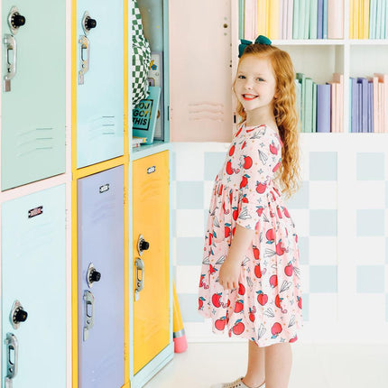SALE Star Student 3/4 Sleeve Pocket Twirl Dress