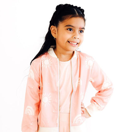 SALE Soft Pink Suns Satin Jacket
