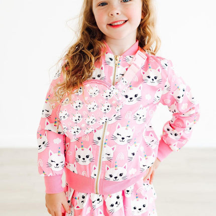 Unicorn Kitties Satin Jacket