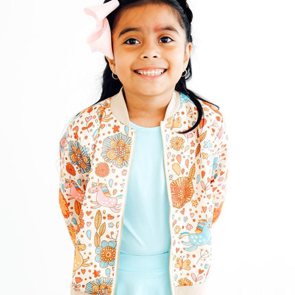 Retro Unicorns Satin Jacket