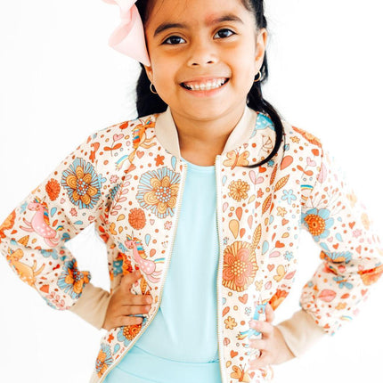 Retro Unicorns Satin Jacket