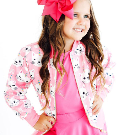 Unicorn Kitties Satin Jacket