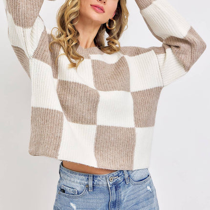 Checker Knit Sweater