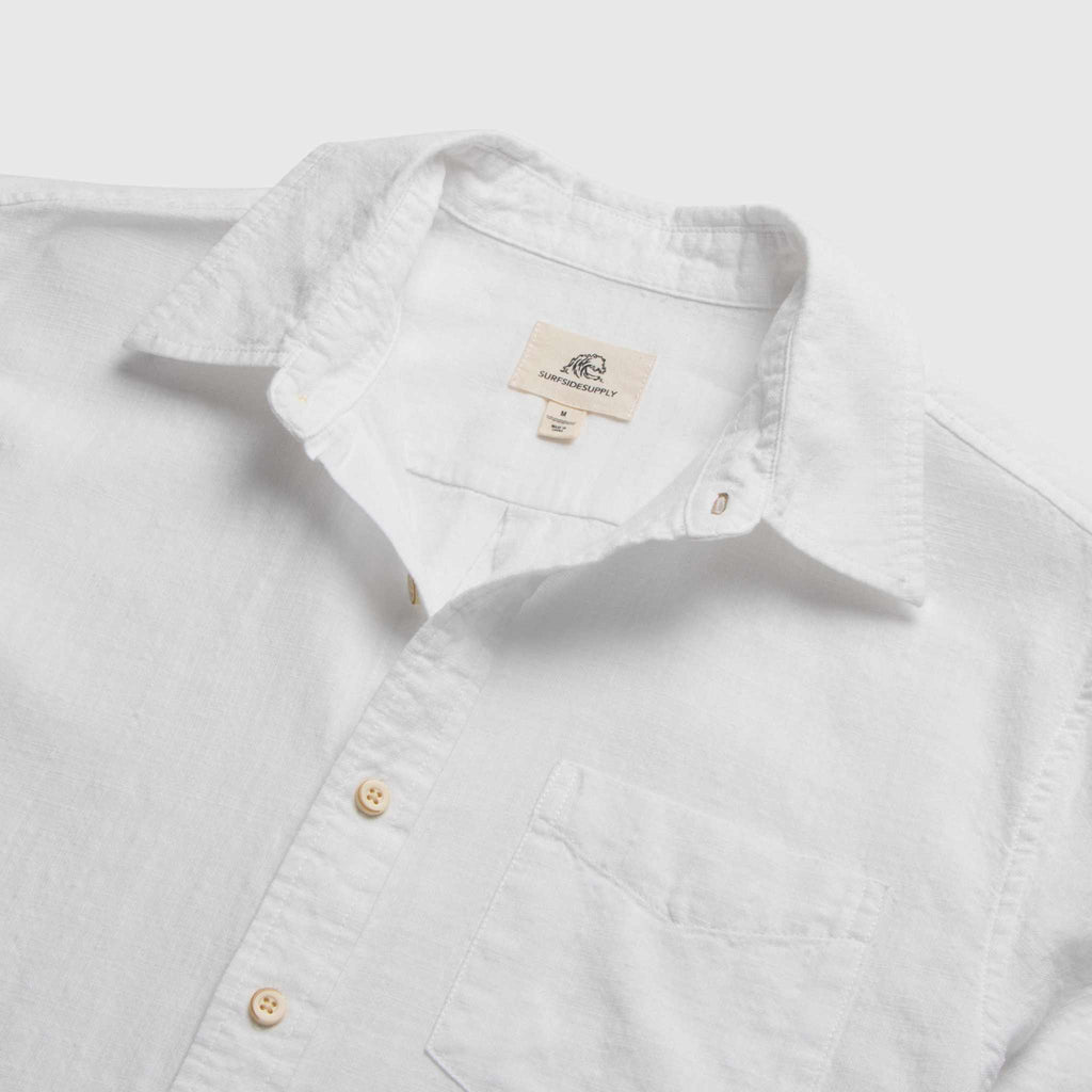 Joey Slub Island Shirt - Brilliant White