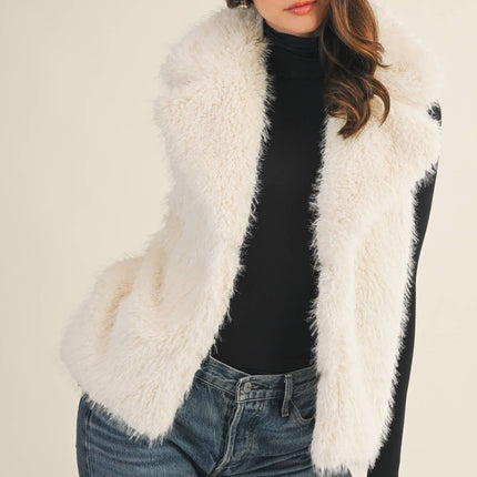 Taupe Faux Fur Vest
