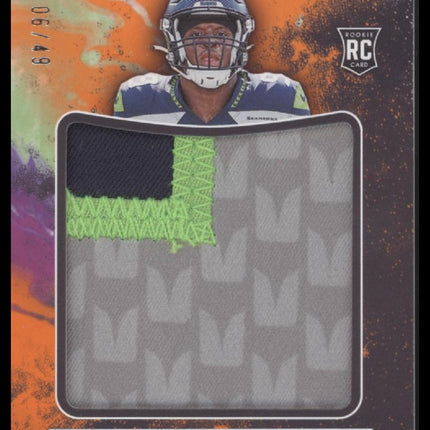 Kenneth Walker III 2022 Panini Origins #JUM-KWA Rookie Jumbo Jerseys Orange #/49