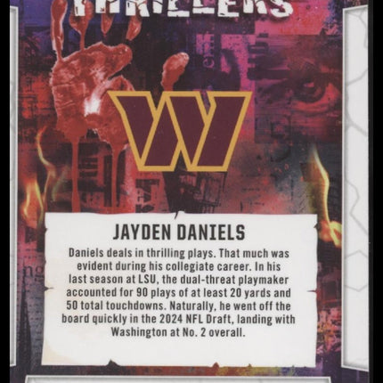 Jayden Daniels 2024 Panini Rookies & Stars #T-JDS Thrillers Silver