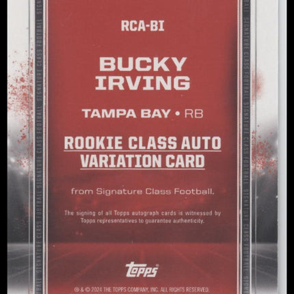 Bucky Irving 2024 Topps Signature Class Auto Variation Green #/150