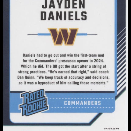 Jayden Daniels 2024 Donruss Optic #248 Purple Shock