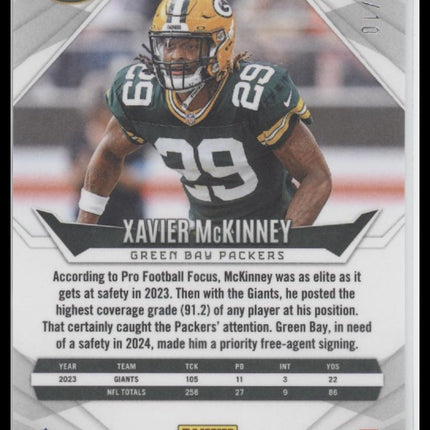Xavier McKinney 2024 Panini Phoenix #147 Gold Pandora #/10