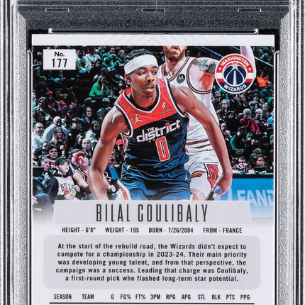Bilal Coulibaly 2023 Panini Prizm Deca #177 Silver Prizm PSA 10