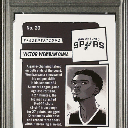 Victor Wembanyama 2023 Panini NBA Hoops Presentations #20 PSA 10