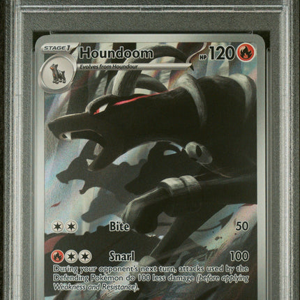 Houndoom 2024 Pokemon Sfa En-Shrouded Fable #066 Illustration Rare PSA 9