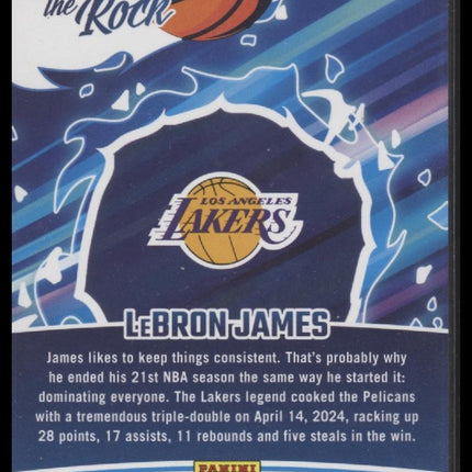 LeBron James 2024-25 Donruss #4 Pass the Rock Holo Purple Laser #/99