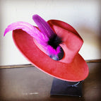 Magenta Spotted Feather w/ Hot Pink Feather