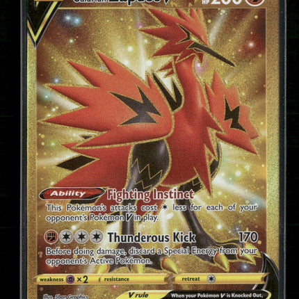 Galarian Zapdos V (Secret) SWSH09: Brilliant Stars #182/172