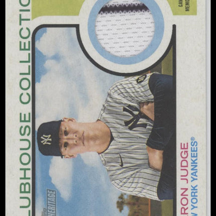 Aaron Judge 2022 Topps Heritage #CC-AJ Clubhouse Collection Relics