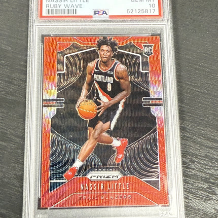 Nassir Little 2019 Panini Prizm #269 Ruby Wave PSA 10
