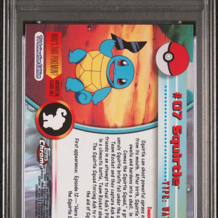 Squirtle 2000 Topps Chrome Pokemon T.V. #7 Pokemon T.V. PSA 10