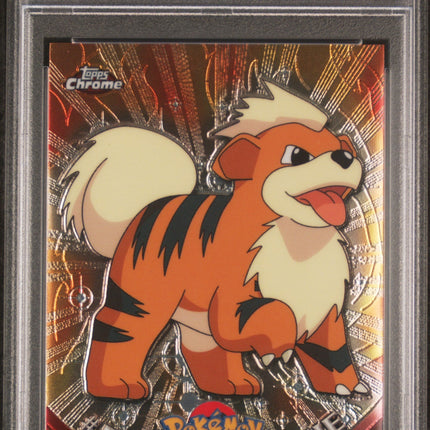 Growlithe 2000 Topps Chrome Pokemon T.V. #58 Pokemon T.V. PSA 9