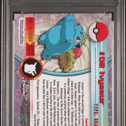 Ivysaur 2000 Topps Chrome Pokemon T.V. #2 Pokemon T.V. PSA 9