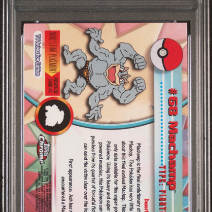 Machamp 2000 Topps Chrome Pokemon T.V. #68 Pokemon T.V. PSA 10