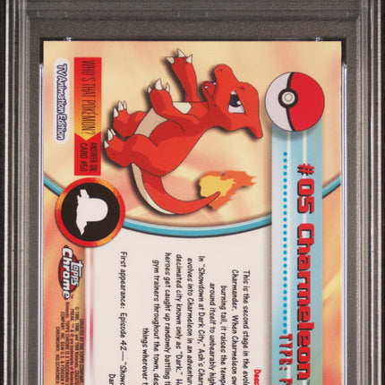 Charmeleon 2000 Topps Chrome Pokemon T.V. #5 Pokemon T.V. PSA 9