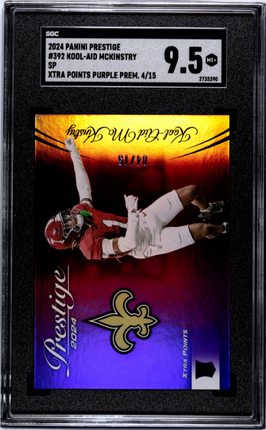 Kool-Aid Mckinstry 2024 Panini Prestige SP Xtra Points Purple Premium SGC 9.5