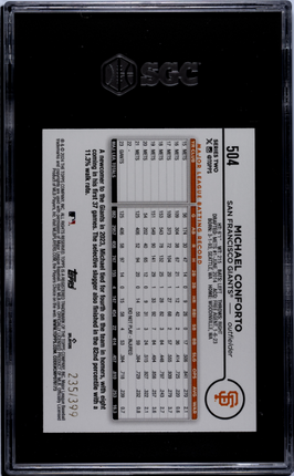 Michael Conforto 2024 Topps #504 Aqua Crackle SGC 10