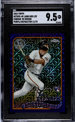 Jung Hoo Lee 2024 Topps #2T89C-49 Ch. '89 Purple Ref. SGC 9.5