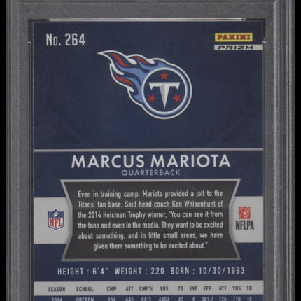 Marcus Mariota 2015 Panini Prizm #264 Blue Prizm PSA 10