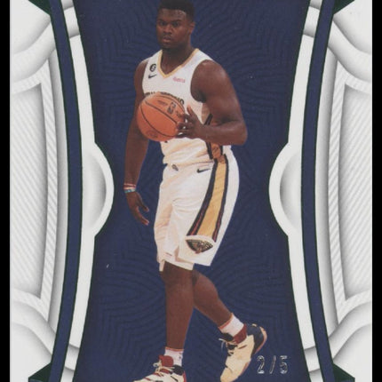 Zion Williamson 2022-23 Panini National Treasures #69 Emerald #/5
