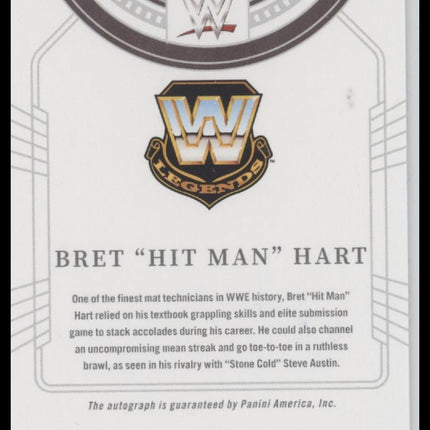 Bret “Hit Man” Hart 2024 National Treasures WWE Greatest Signatures #/49