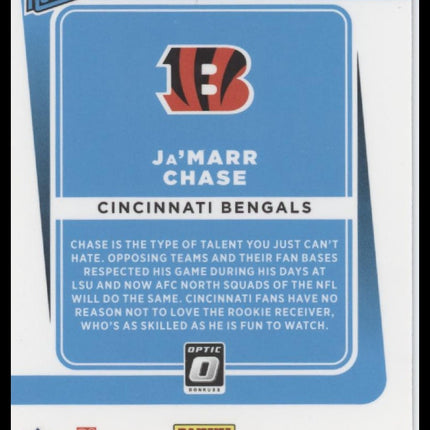 Ja'Marr Chase 2021 Donruss Optic #207 Blue Hyper