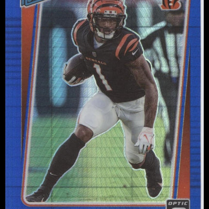 Ja'Marr Chase 2021 Donruss Optic #207 Blue Hyper