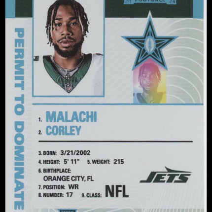 Malachi Corley 2024 Panini Contenders #28 Permit to Dominate