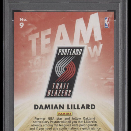 Damian Lillard 2012 Panini Brilliance Team Tomorrow #9 Team Tomorrow PSA 9