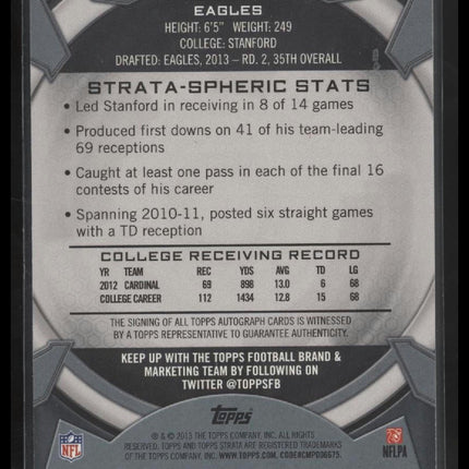 Zach Ertz 2013 Topps Strata #137 Autographs