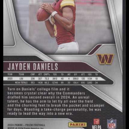 Jayden Daniels 2024 Panini Prizm #347 Neon Green Pulsar