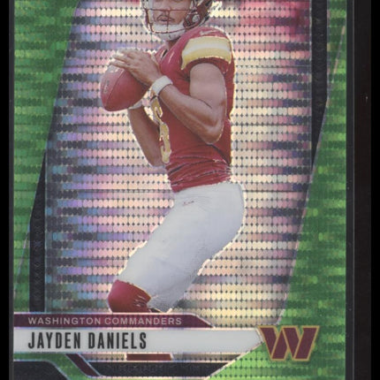 Jayden Daniels 2024 Panini Prizm #347 Neon Green Pulsar
