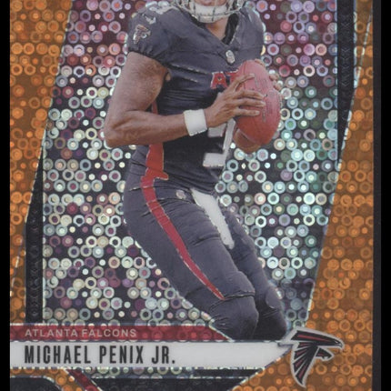 Michael Penix Jr. 2024 Panini Prizm #378 Orange Disco Prizm